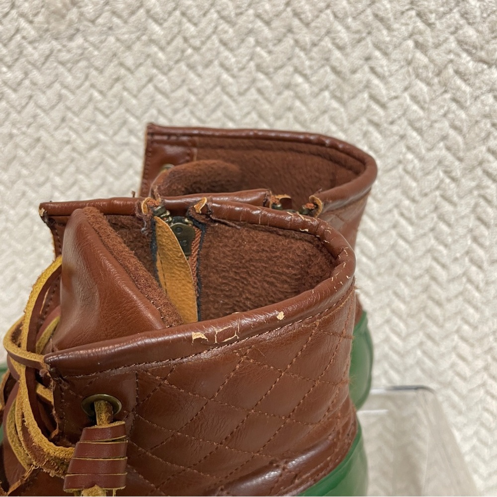 Steve Madden Women's Green Ankle Rain Duck Boots size‎ 7 Preppy - Picture 4 of 15